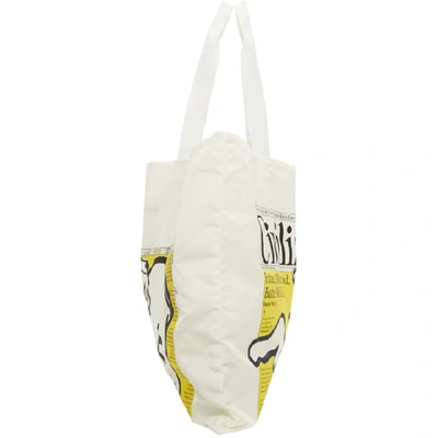 Shop Junya Watanabe White Civilization Edition Issue 1 Vol. 1 Tote In 1 Ofwht/ylw