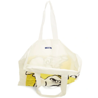 Shop Junya Watanabe White Civilization Edition Issue 1 Vol. 1 Tote In 1 Ofwht/ylw