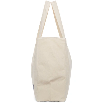 Shop Junya Watanabe Beige Man Tote In 2 Ntrl/navy