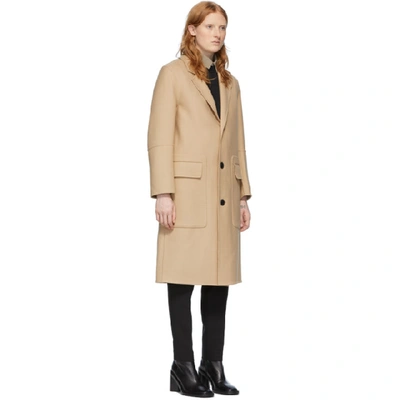 Shop Ami Alexandre Mattiussi Beige Unconstructed Coat In 263 Clay