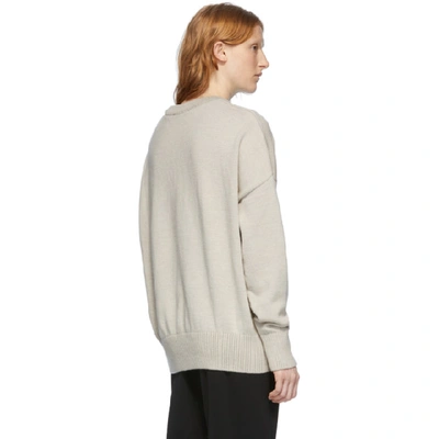 Shop Ami Alexandre Mattiussi Beige Ami De Coeur Sweater In 263 Argile