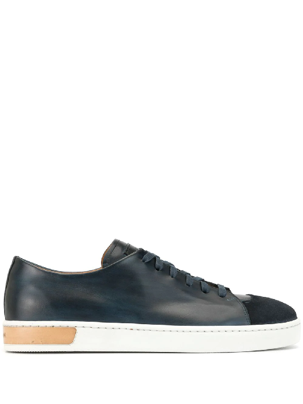 Magnanni Low-top Leather Sneakers In Blue | ModeSens