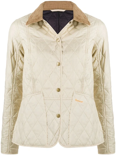 QUILTED-EFFECT BUTTONED JACKET