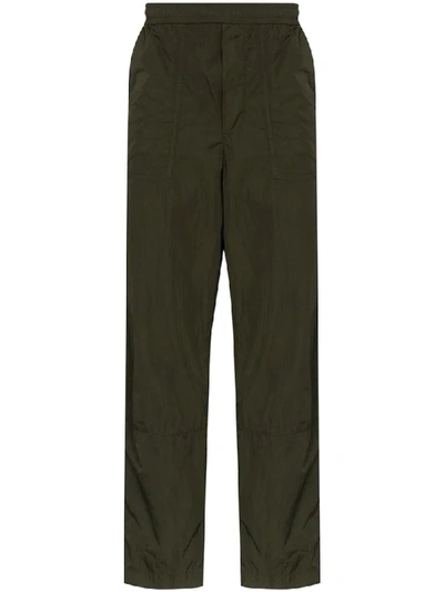 Shop Moncler Shell Track Pants In Green