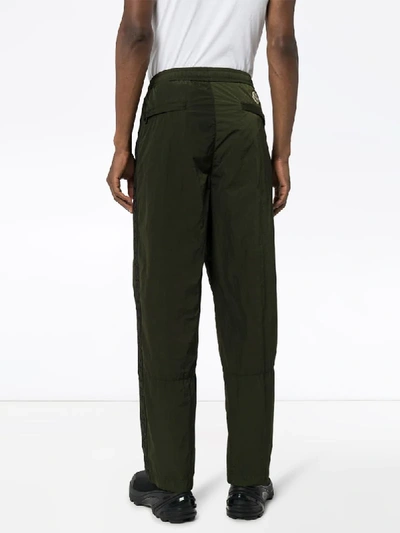 Shop Moncler Shell Track Pants In Green