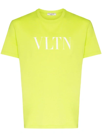 Shop Valentino Vltn Logo T-shirt In Green