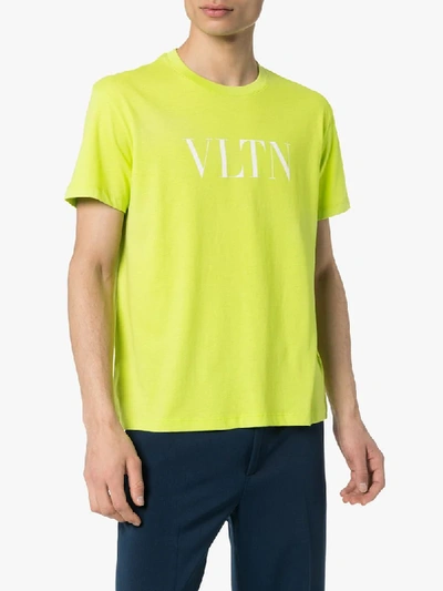 Shop Valentino Vltn Logo T-shirt In Green