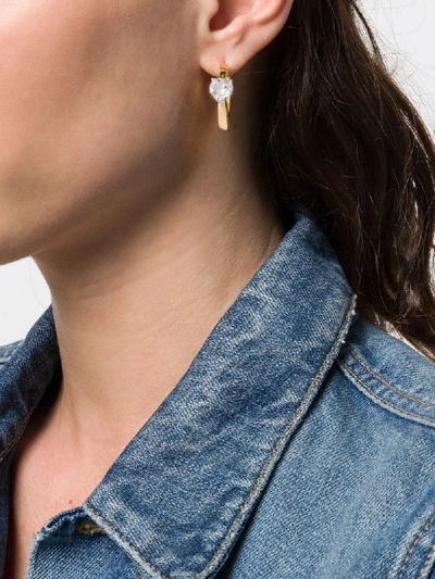 Shop Ambush Crystal Ring Earrings In Gold