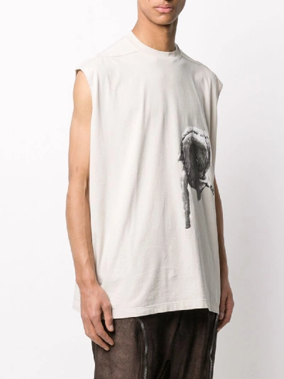 Shop Rick Owens Oversized Tank Top In Neutrals