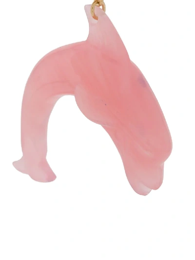 Shop Balenciaga Dolphin Drop Earrings In Pink