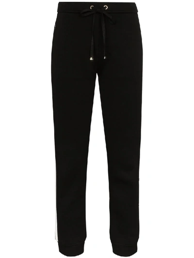 Shop Moncler Drawstring Waist Track Pants In Black