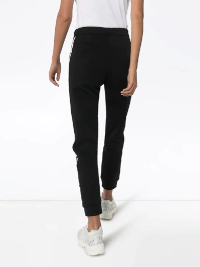 Shop Moncler Drawstring Waist Track Pants In Black