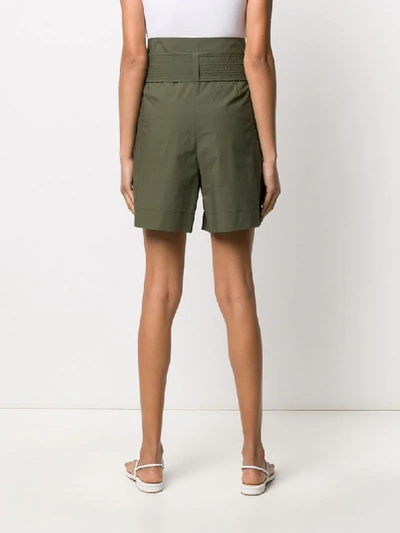 Shop P.a.r.o.s.h Canyon Paperbag Shorts In Green