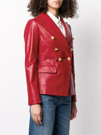 Shop Tagliatore Lizzie Blazer In Red