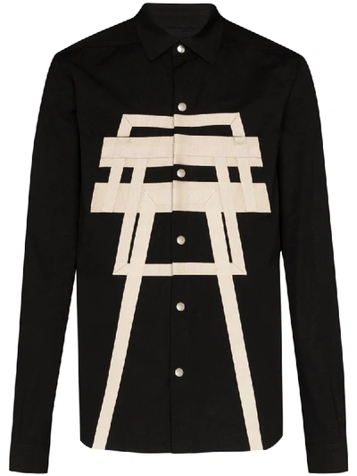 Shop Rick Owens Out There Panelled Jacket In Black