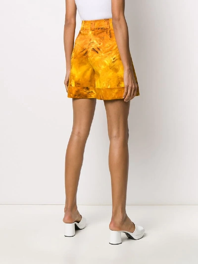 Shop Moschino Fantasy Print Shorts In Orange