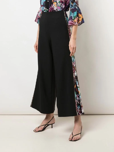 Shop Mary Katrantzou June Baroque Floral Print Trousers In Black