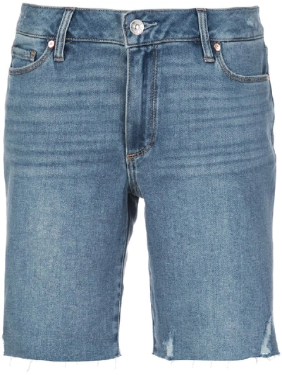 Shop Paige Jax Cut-off Shorts In Blue