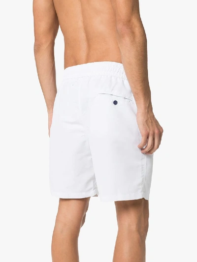 Shop Frescobol Carioca Sport Drawstring Waist Swim Shorts In White