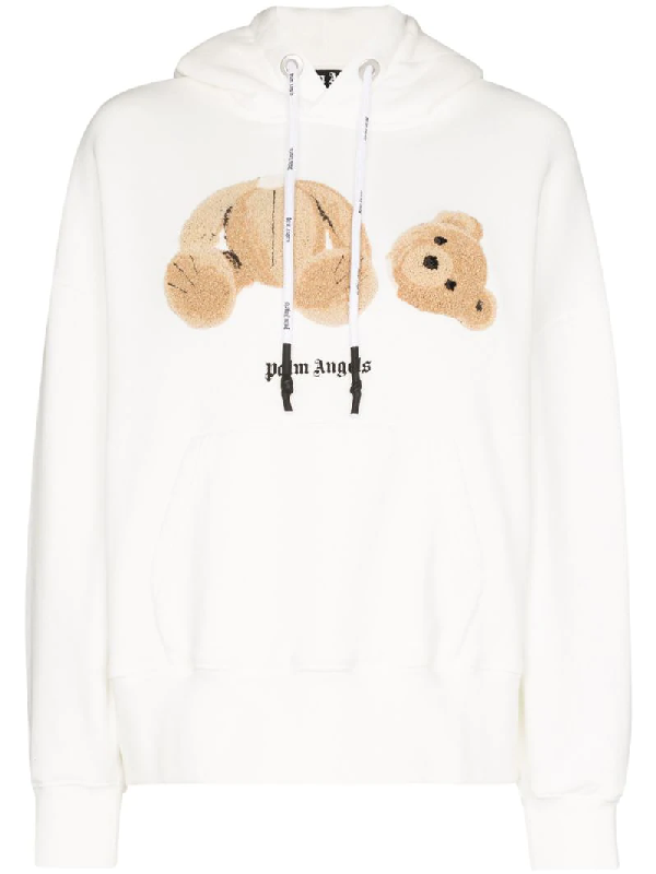 palm angels teddy bear hoodie