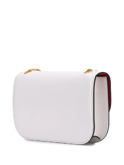 Shop Valentino Vlogo Leather Shoulder Bag In White