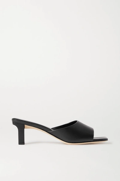 Shop Aeyde Katti Leather Mules In Black