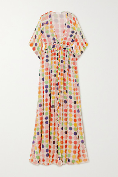 print chiffon maxi dress