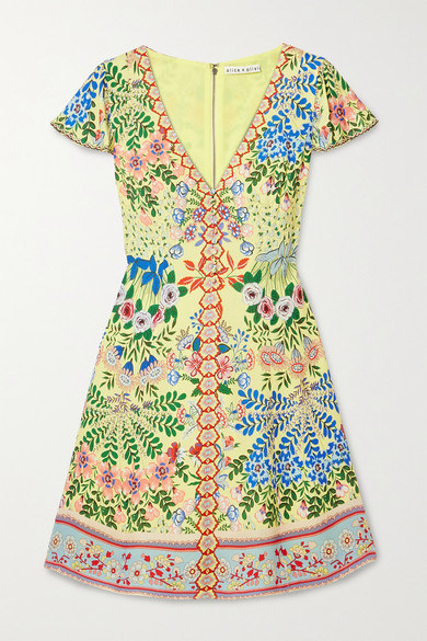 alice olivia yellow dress