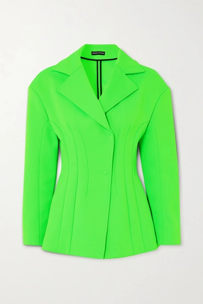 Shop Kwaidan Editions Stretch-jersey Blazer In Green