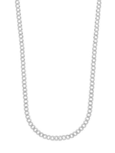 Shop Saks Fifth Avenue 14k White Gold Curb Chain Necklace/4.95mm