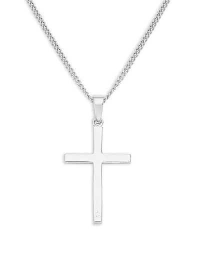 Shop Saks Fifth Avenue Sterling Silver Cross Pendant Necklace