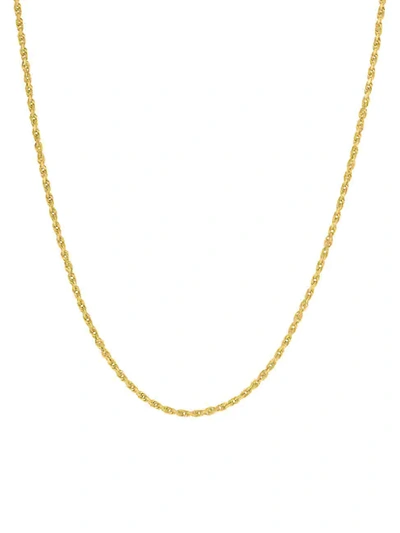 Shop Saks Fifth Avenue 14k Yellow Gold Diamond-cut Rope Chain Necklace