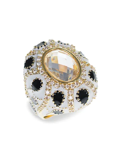 Shop Cz By Kenneth Jay Lane 18k Goldplated & Crystal Turban Ring