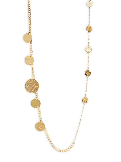 Shop Kenneth Jay Lane Goldtone Chain Pendant Necklace