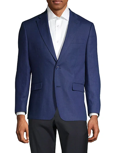 Shop Tommy Hilfiger Trevor Standard-fit Linen Blazer In Blue