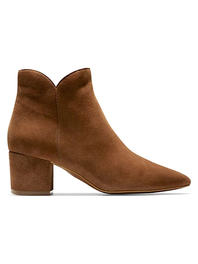 Shop Cole Haan Elyse Suede Booties In Brown