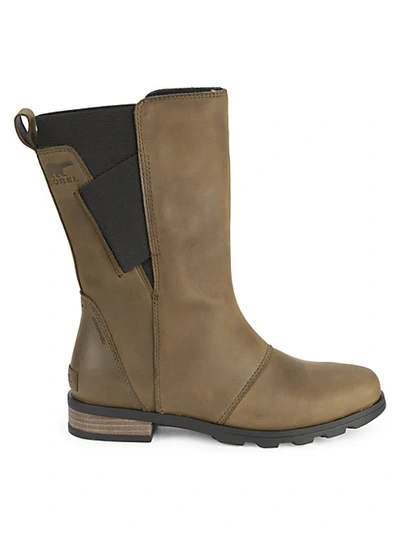 Shop Sorel Emelie Waterproof Leather Mid-calf Boots In Major