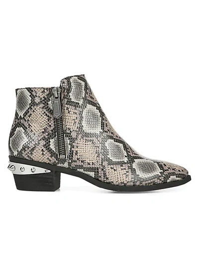 Shop Circus By Sam Edelman Highland Snakeskin-print Booties In Taupe Snake