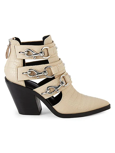 Shop Rebecca Minkoff Seavie Cutout Clip Booties In Clay