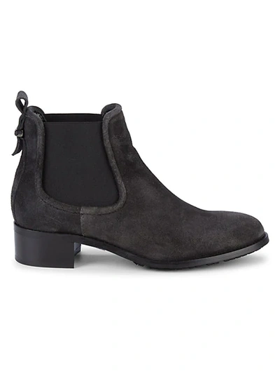 Shop Aquatalia Oliviera Weatherproof Suede Pull-on Booties In Espresso