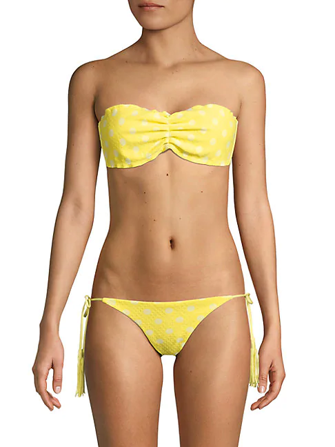 yellow bandeau bikini top