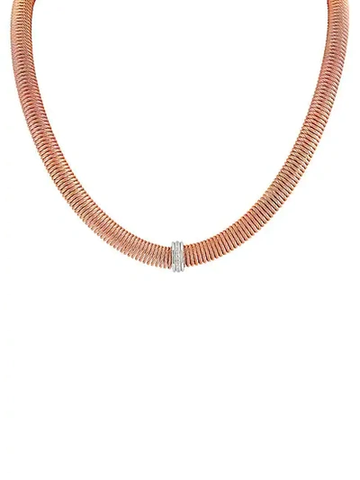 Shop Alor Kai 18k White Gold, Rose-tone Stainless Steel & Diamond Necklace