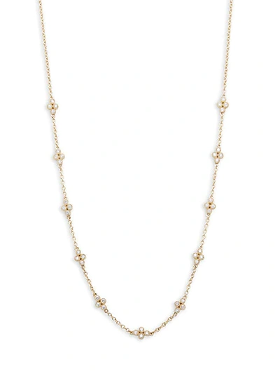 Shop Saks Fifth Avenue 14k Yellow Gold & Diamond Single Strand Necklace