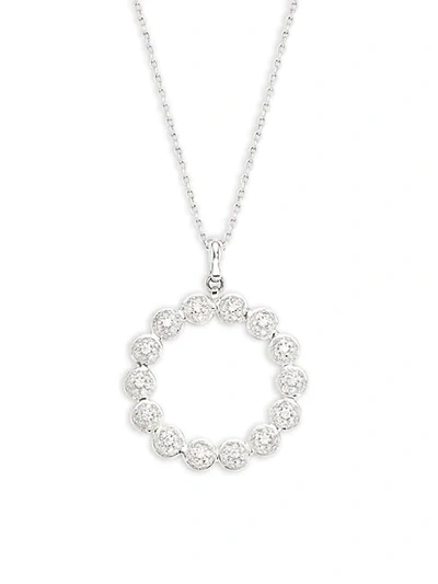 Shop Gurhan Delicate Pav&eacute; White Gold & Diamond Pendant Necklace