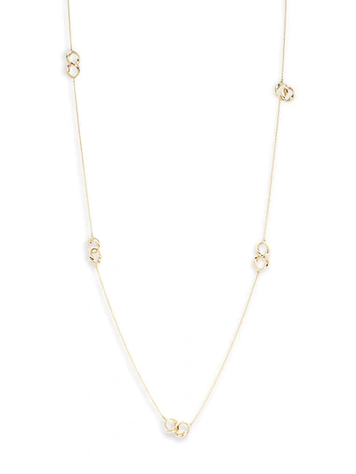 Shop Saks Fifth Avenue 14k Yellow Gold Circle Station Necklace