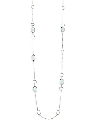 Shop Judith Ripka Sterling Silver, Mother-of-pearl & Diamond Long Necklace
