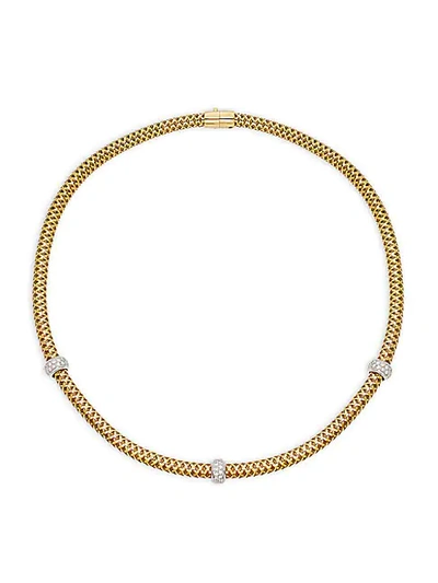 Shop Roberto Coin 18k Two-tone Gold, Diamond & Ruby Bracelet