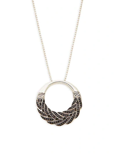 Shop John Hardy Classic Chain Sterling Silver & Black Sapphire Pendant Necklace