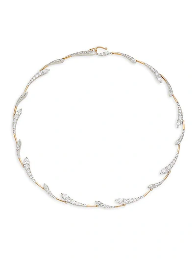 Shop Adriana Orsini Goldplated & Rhodium-plated Sterling Silver & Crystal Necklace