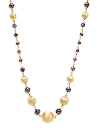 Shop Marco Bicego 18k Yellow Gold & Brown Diamond Necklace